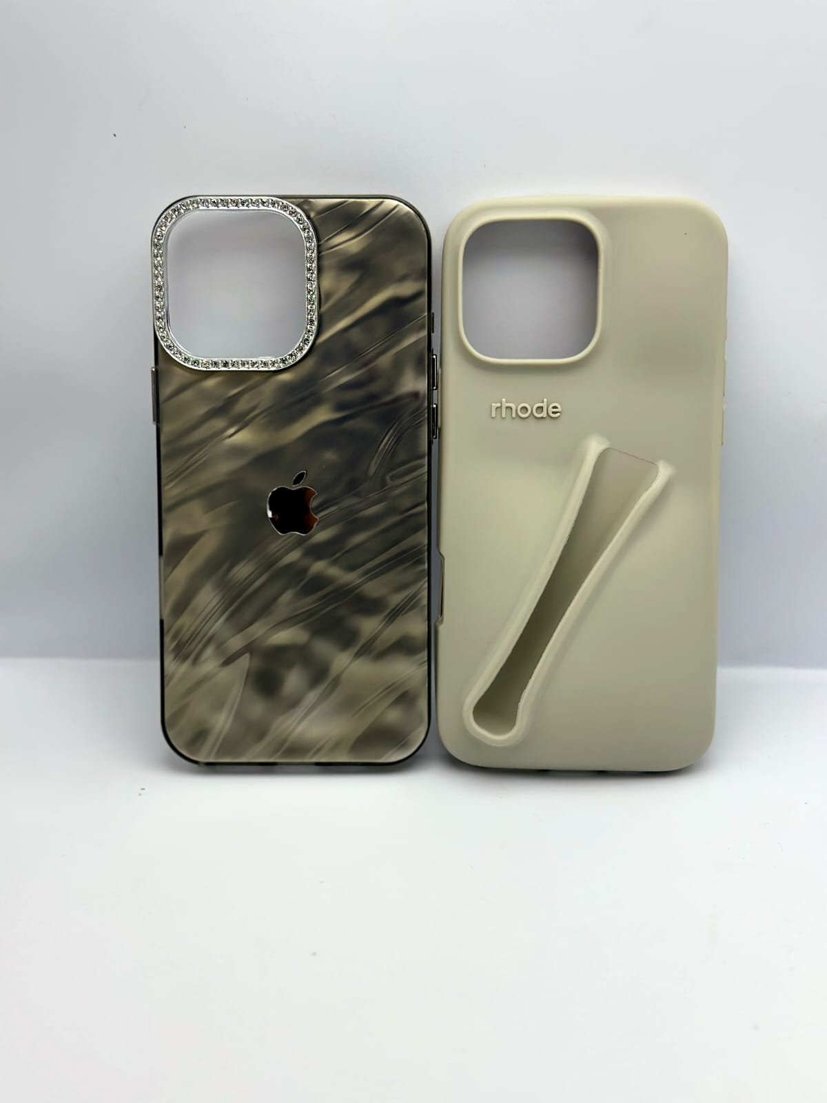 Pearl Silver 3D Case For iPhone + Premium Rhode Lip-Gloss Phone Case