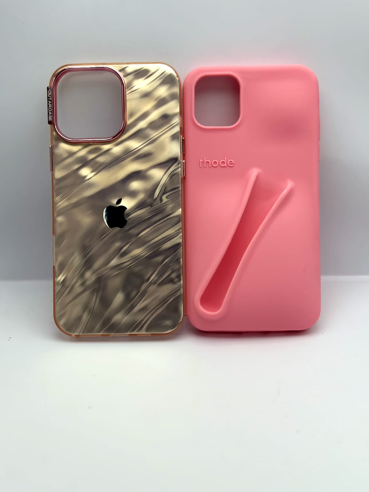 Pearl Pink 3D Case For iPhone + Premium Rhode Lip-Gloss Phone Case
