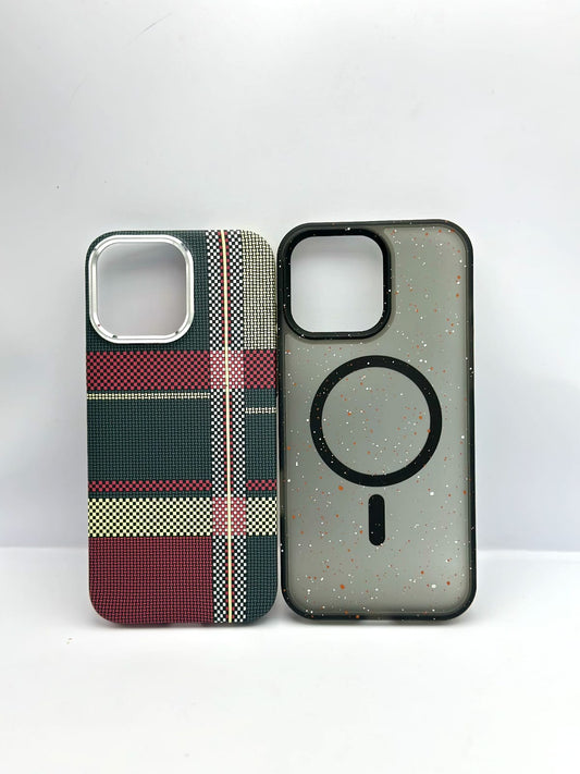 British Style Carbon Fiber Case + Splash Ink Matt Magsafe Case for iphone