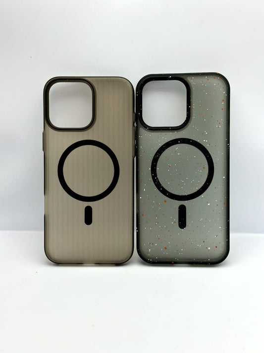Corrugated Magsafe Case For iphone + Splash Ink Matt Magsafe Case for iphone